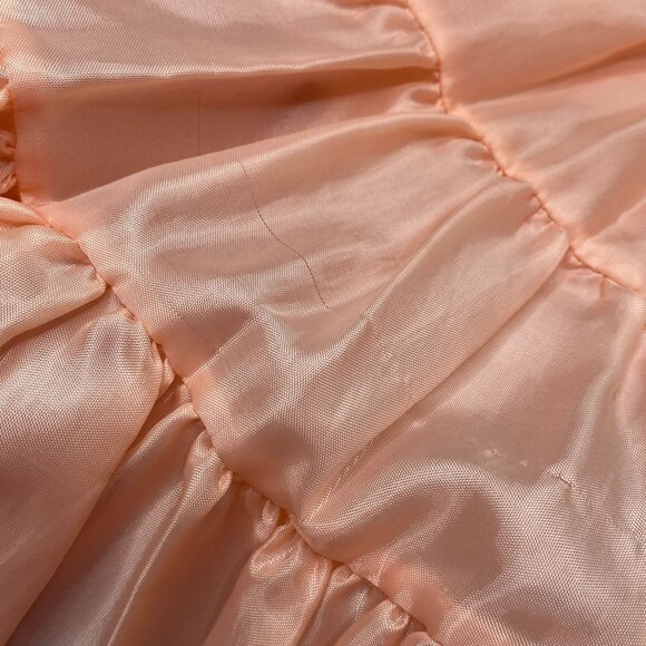VTG Pastel rainbow square Dance crinoline skirt size small med peach 90s - Picture 5 of 9